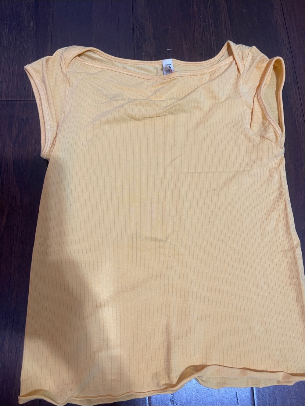 FP Movement by Free People Ribbed Scoop Neck Tee - Pale Yellow